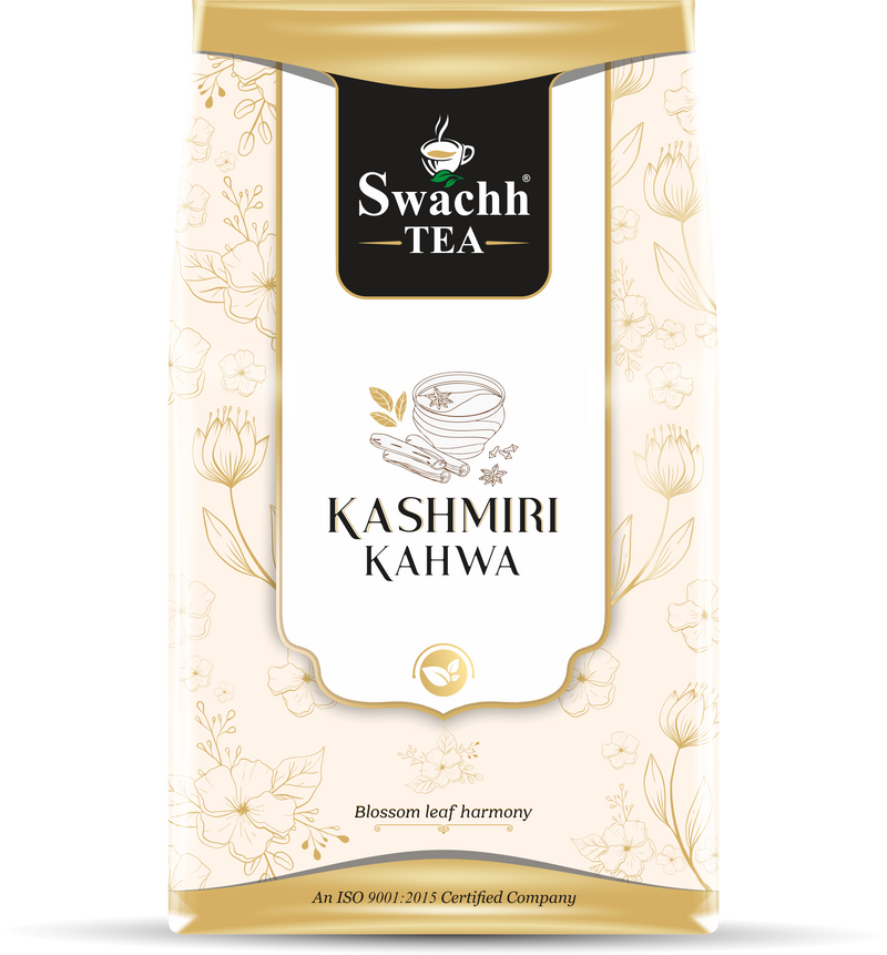 Kashmiri Kahwa by Swachh Tea, Green tea, almonds, saffron, rose petals, cardamom, cinnamon and spices
