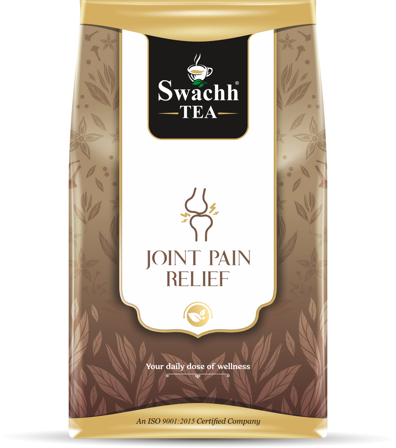 Active Joints by Swachh Tea, Green tea, ashwagandha, turmeric, gokhru, giloy, ginger flakes, licorice, lemongrass, nettle leaves, cinnamon, fenugreek, nutmeg